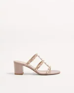 Valentino Rockstud Calfskin Leather Slide Sandal 60 Mm